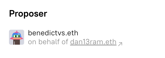 Proposal Metadata for Proposals on someone's behalf